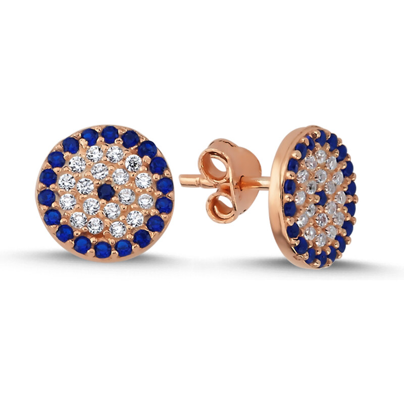 LUNICA Stříbrné náušnice EVIL EYE ROSE 103501970