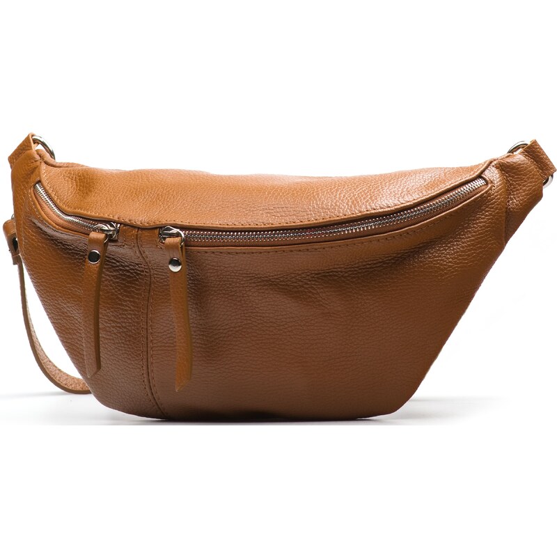 Blaire Kožená crossbody ledvinka Tracy koňakově hnědá 103503960