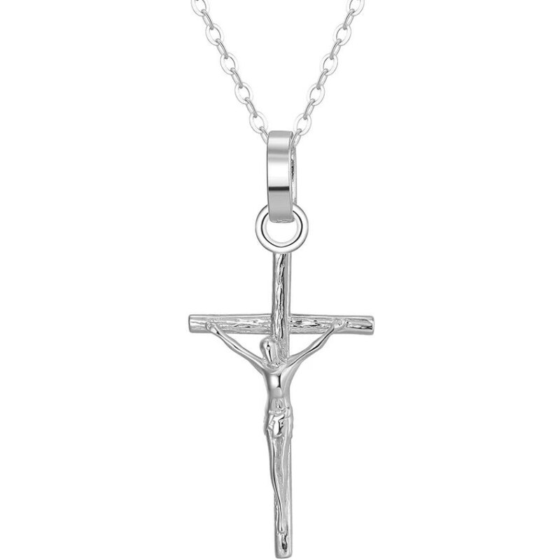 MAJYA Stříbrný řetízek s přívěskem JESUS 11213