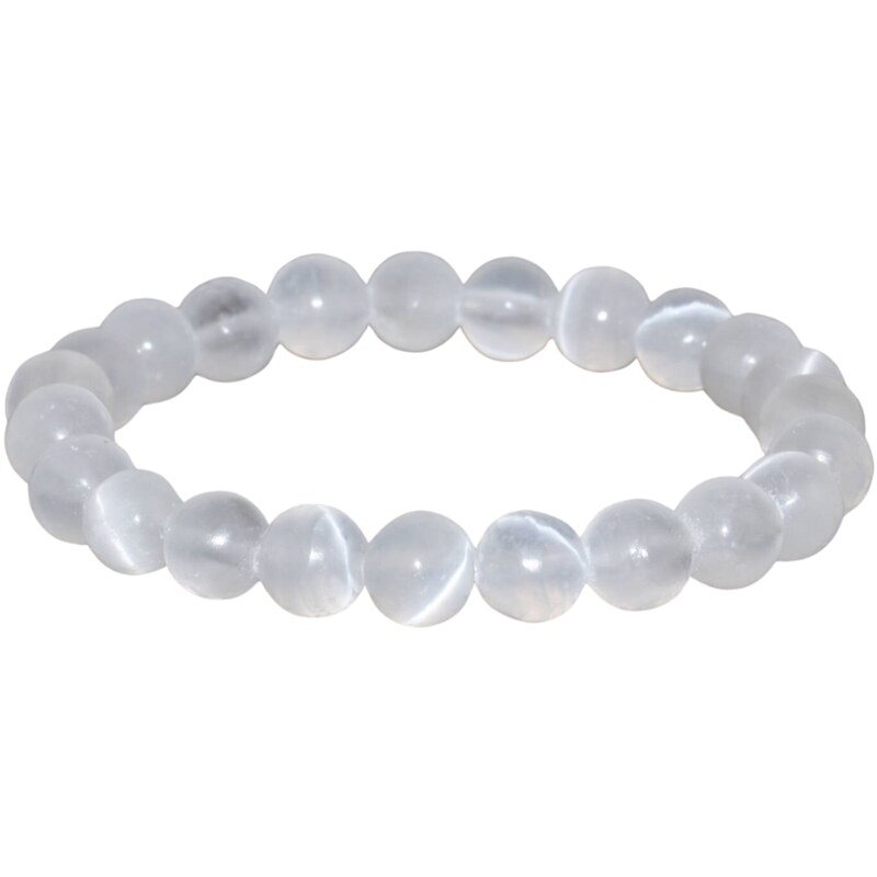 Olivie Náramek 8mm/16cm SELENIT 9162