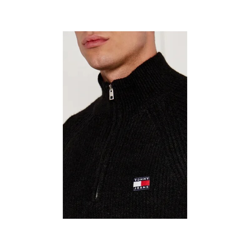 Tommy Jeans Svetr | Regular Fit | s příměsí vlny