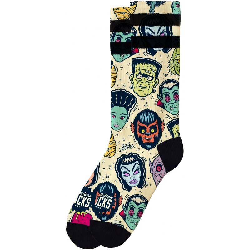 PONOŽKY AMERICAN SOCKS Villains - žlutá -