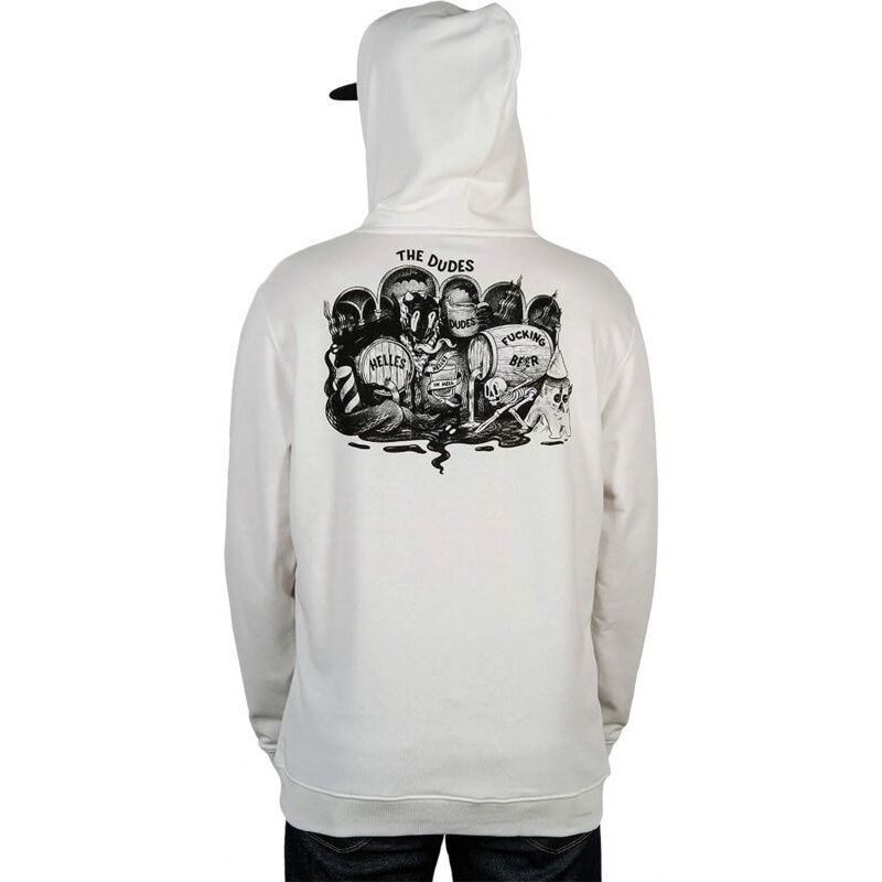MMIKINA THE DUDES Helles In Hell Hoody - bílá -