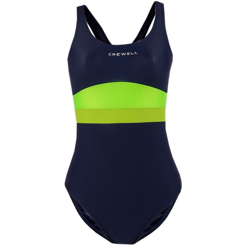 Dámské plavky Katie W 02 tm. modré s neon. zelenou - Crowell 113554621