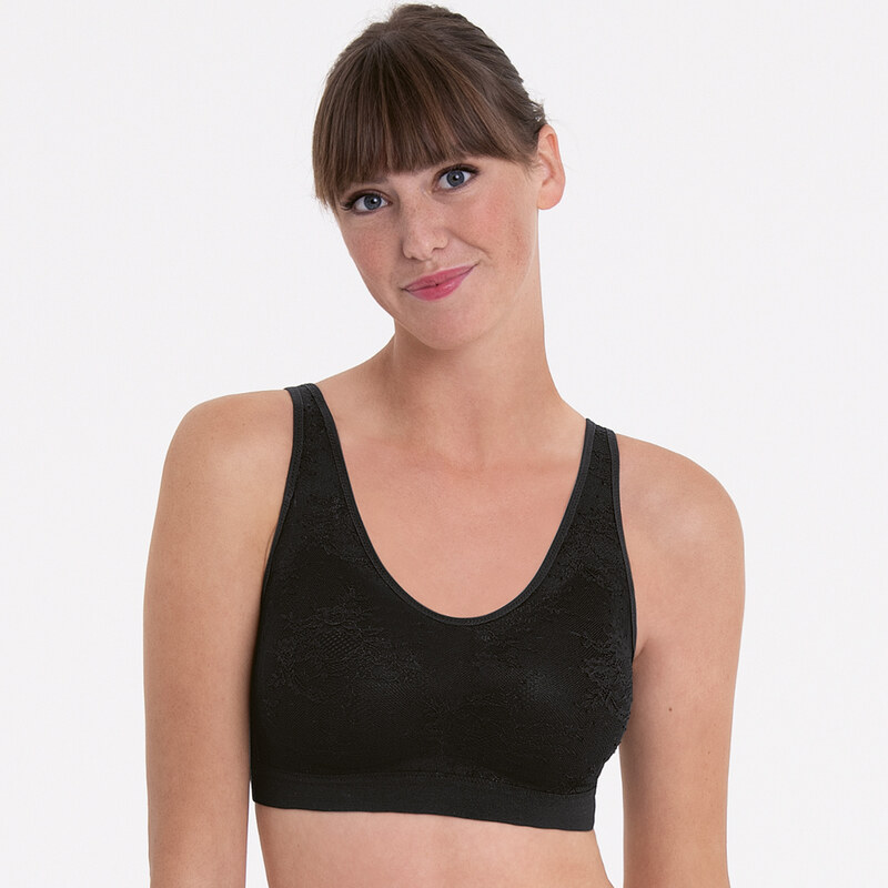 Essential Lace pooperační braletka s pěnovou výztuží 4700X black - 103528855