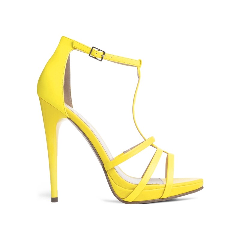 Carvela Jennie Neon Yellow Heeled Sandal - Yellow