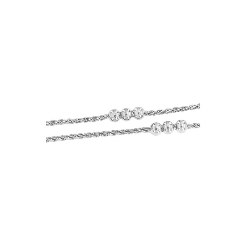 Zlatnictví U Kostela Ozdobný stříbrný náramek kuličky typ M - 18 cm 103533884