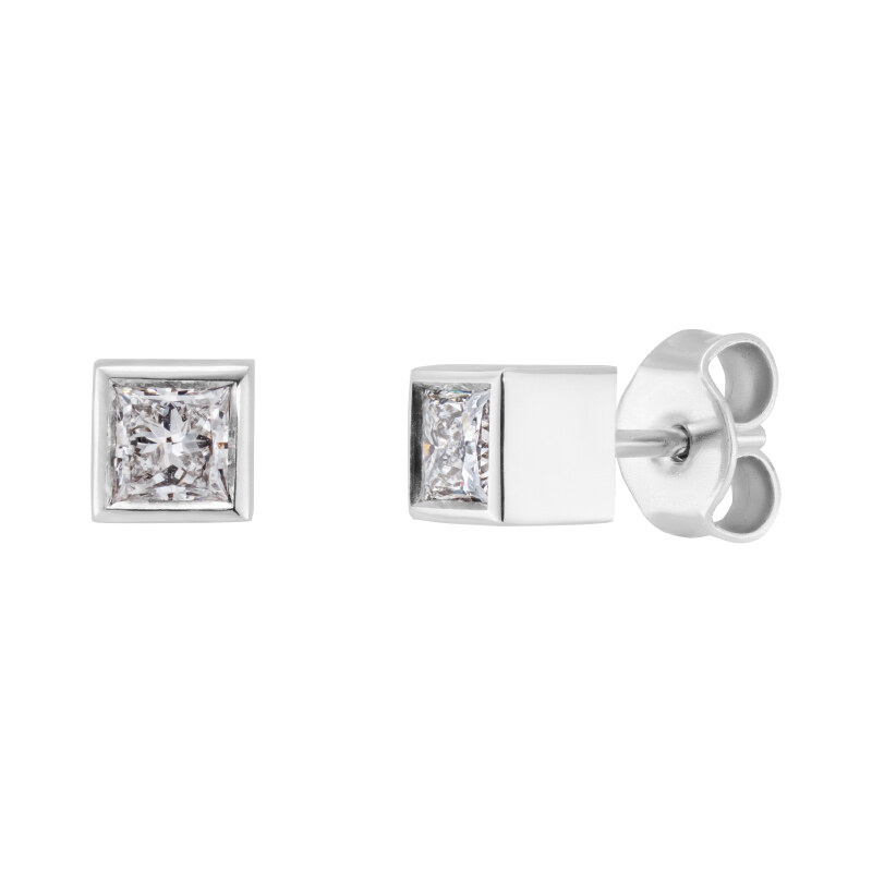 Tiami Náušnice s diamanty The Cube medium
