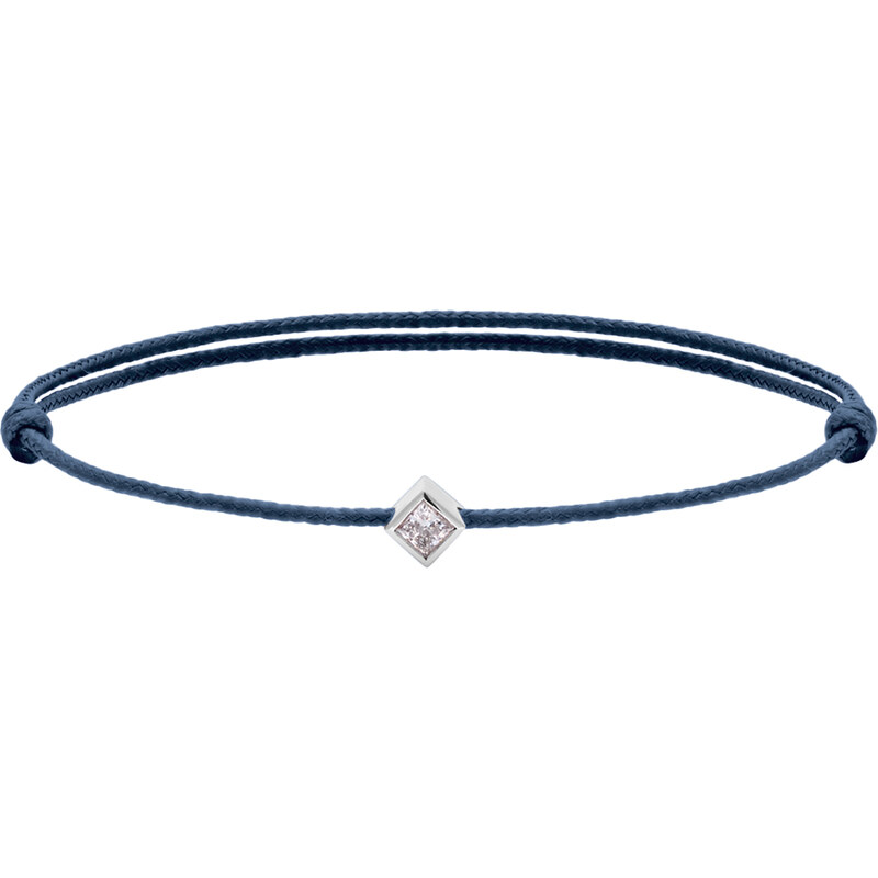 Tiami Provázkový náramek The Cube z bílého zlata s diamantem - medium 102572661