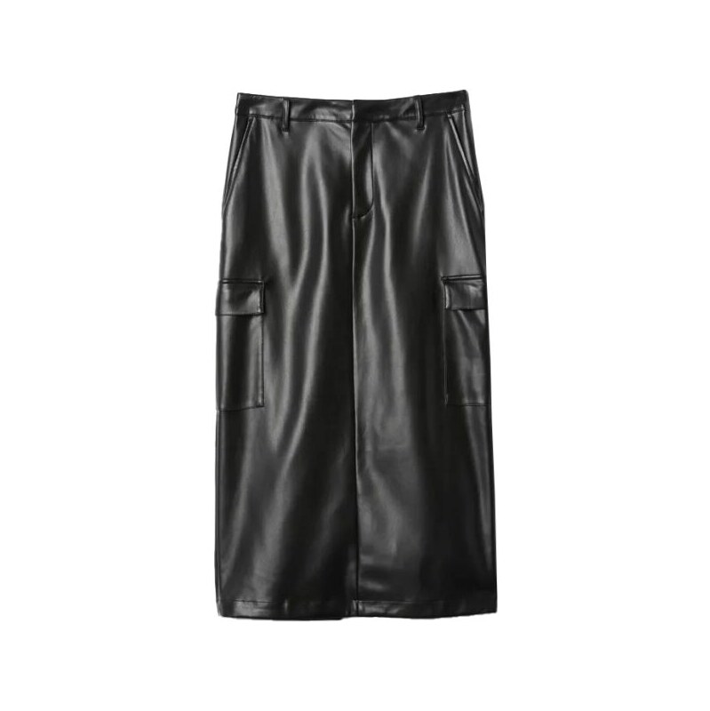 GAP VEGAN LEATHER UTILITY Dámská sukně