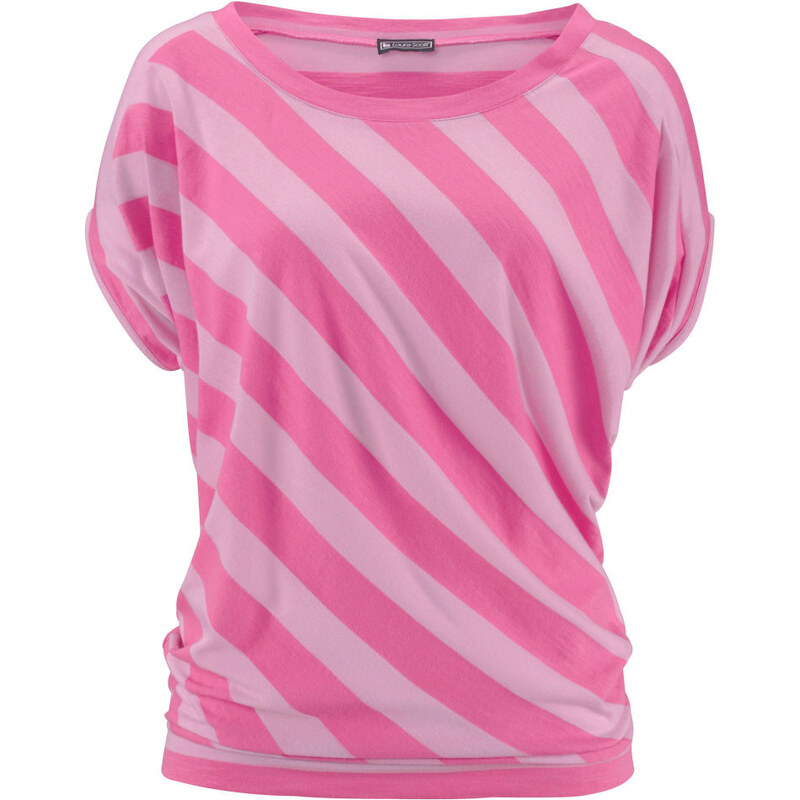 3Suisses Pruhované tričko s krátkými rukávy růžová 34/36