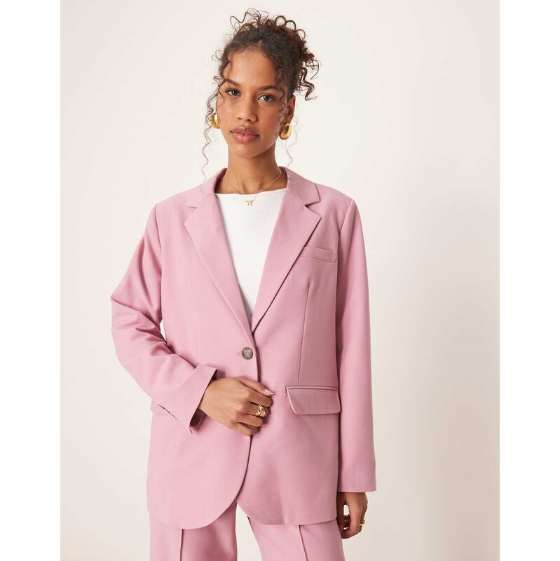 YAS oversized blazer with tortoise shell button detail co-ord in