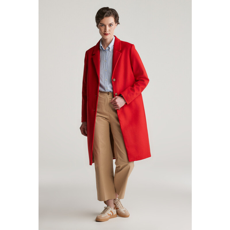 KABÁT GANT CLASSIC TAILORED WOOL COAT RUBY RED 100384741