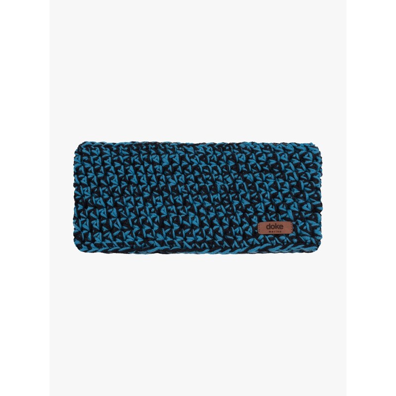 DOKE Merino háčkovaná čelenka Mix aqua L