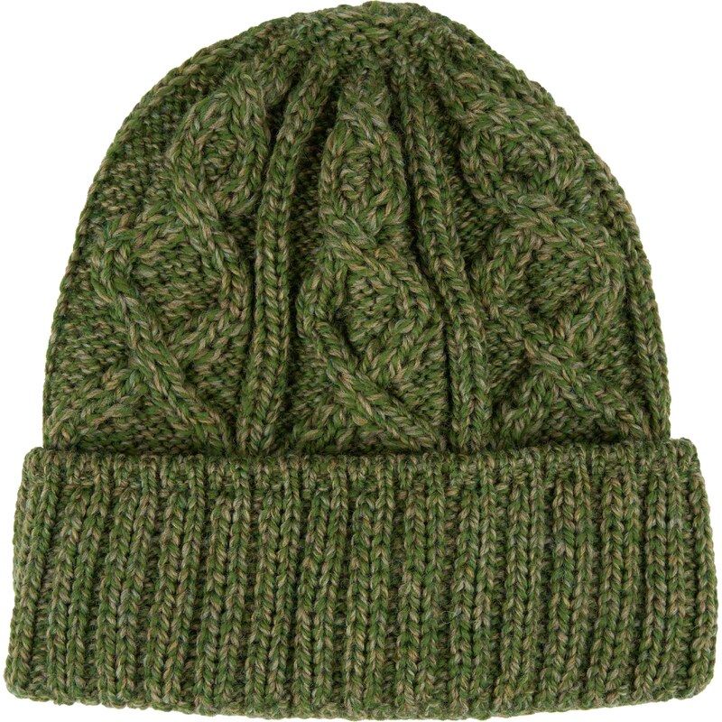 Vlnka Vlněná čepice Diamond Supersoft Merino zelená 103561583