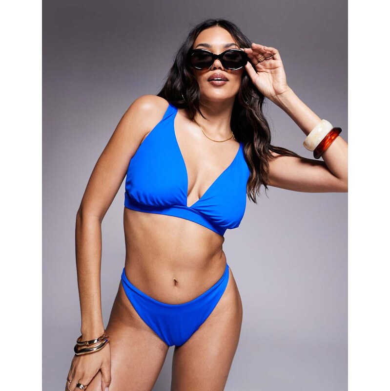 ASOS DESIGN Fuller Bust Exclusive Emma high apex triangle bikini