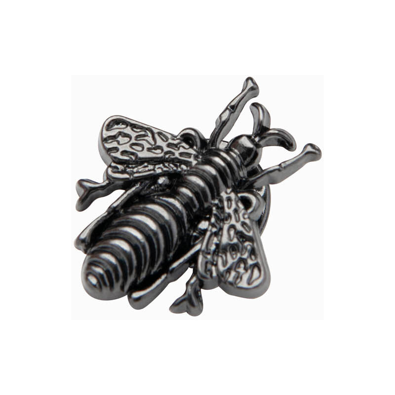 Ombre Decorative metal bee pin - black