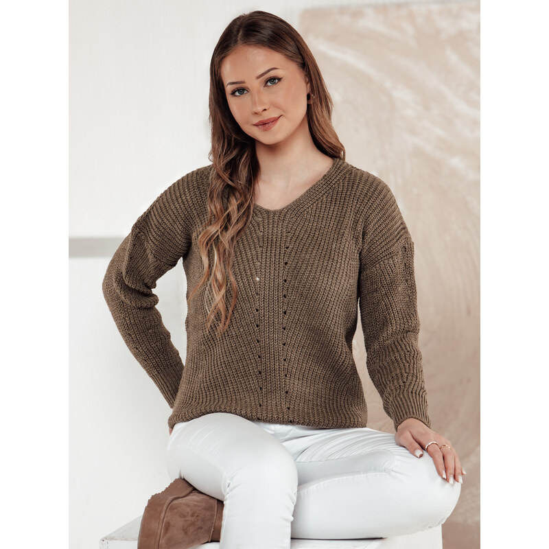 Sweter damski MONAVIA beżowy Dstreet