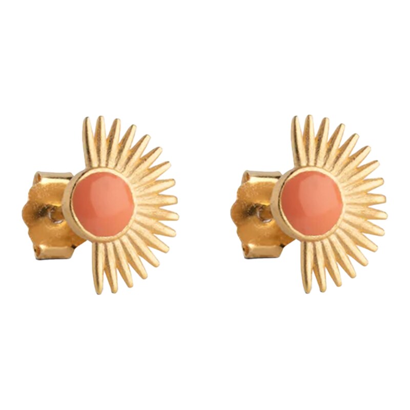 Enamel Copenhagen Náušnice Soleil Light Coral (925S/GP)