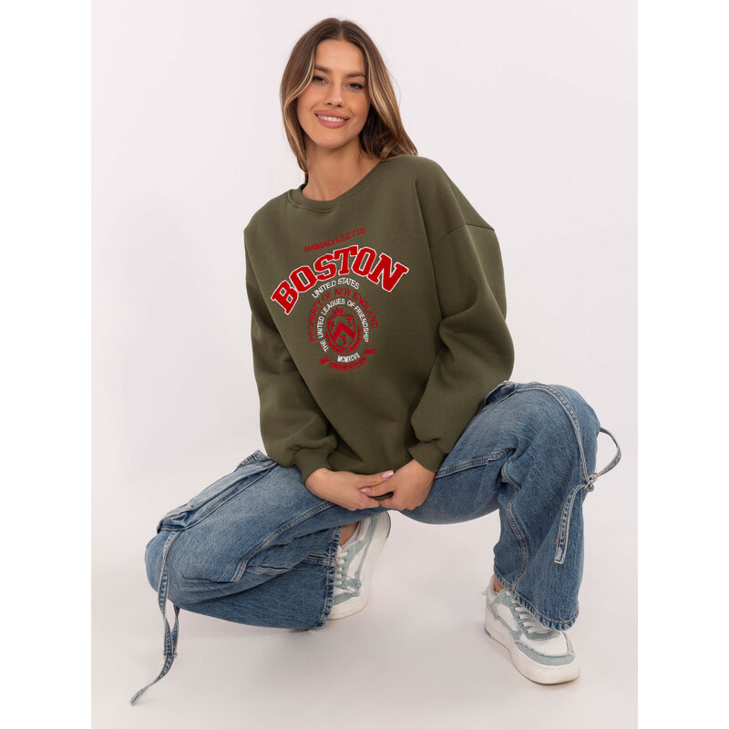 My Red Lips Sweatshirt-EM-BL-617-15.51P-khaki