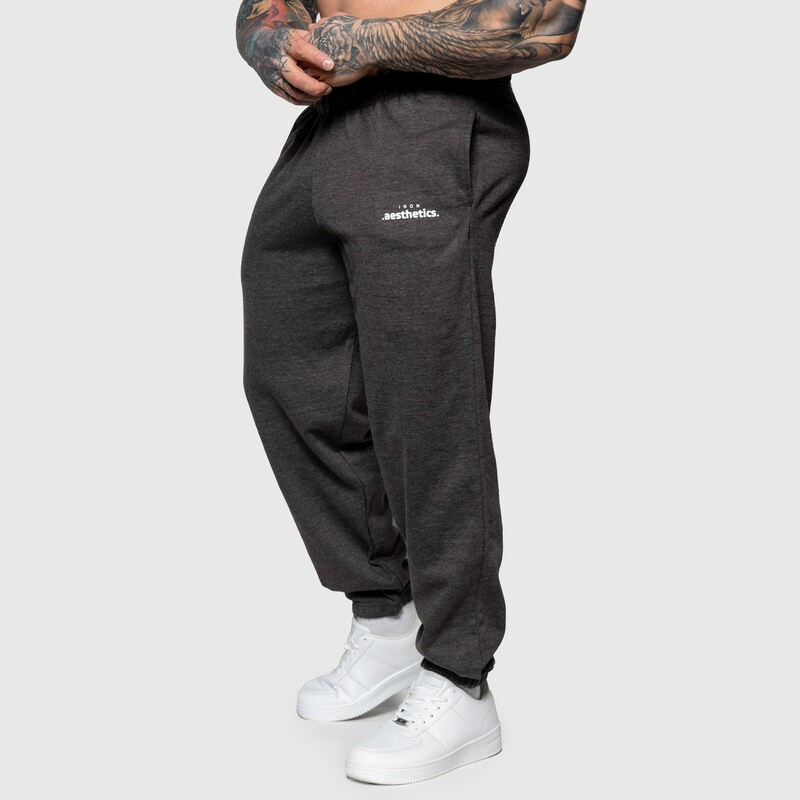Oversized tepláky Iron Aesthetics Relaxed, charcoal