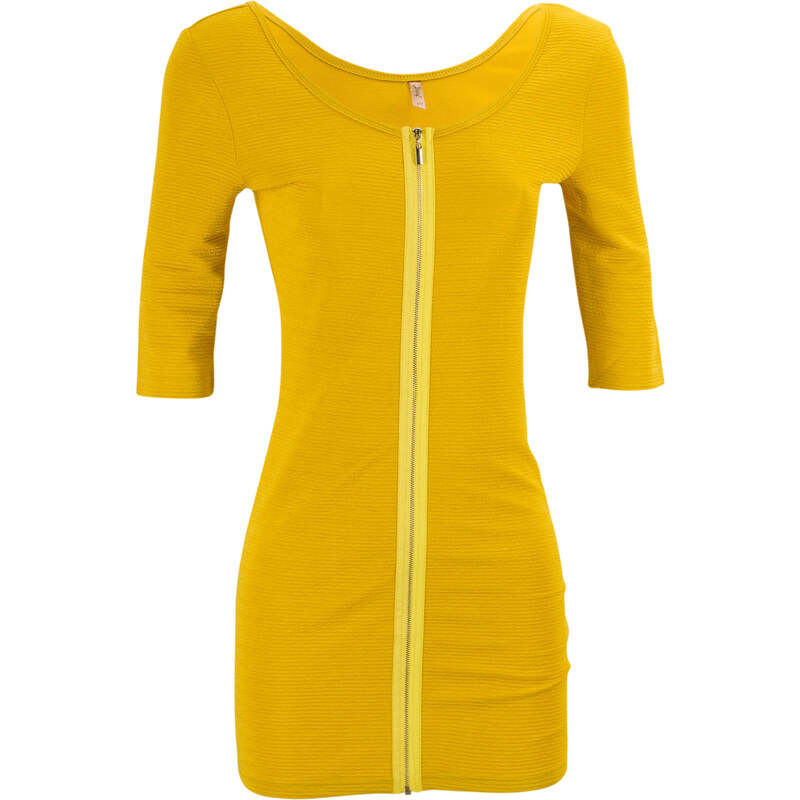 Milliana Paris Žluté šaty se zipem S/M
