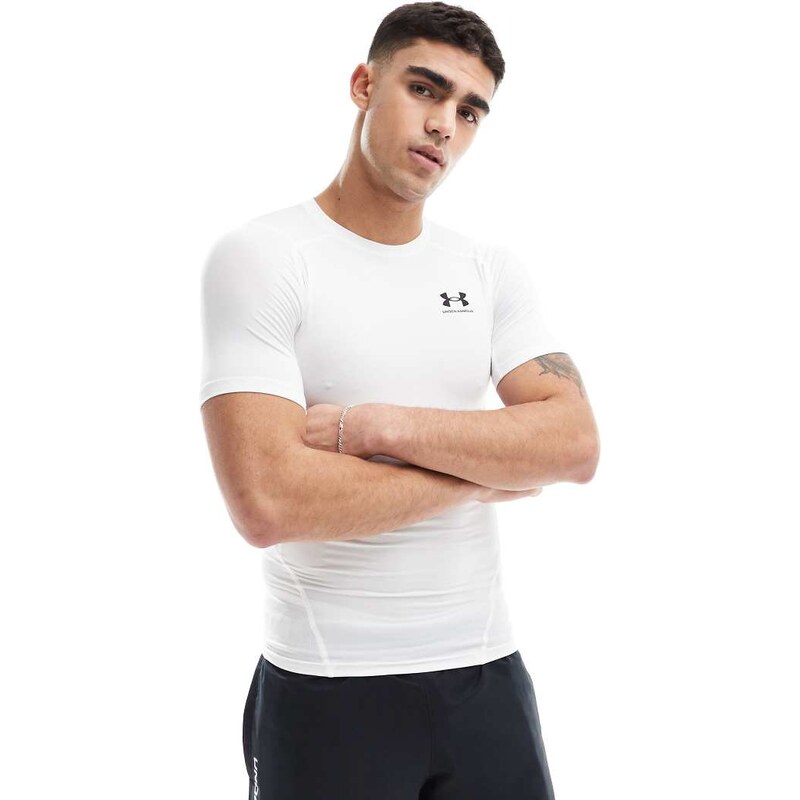 Under Armour Heatgear compression t-shirt in white