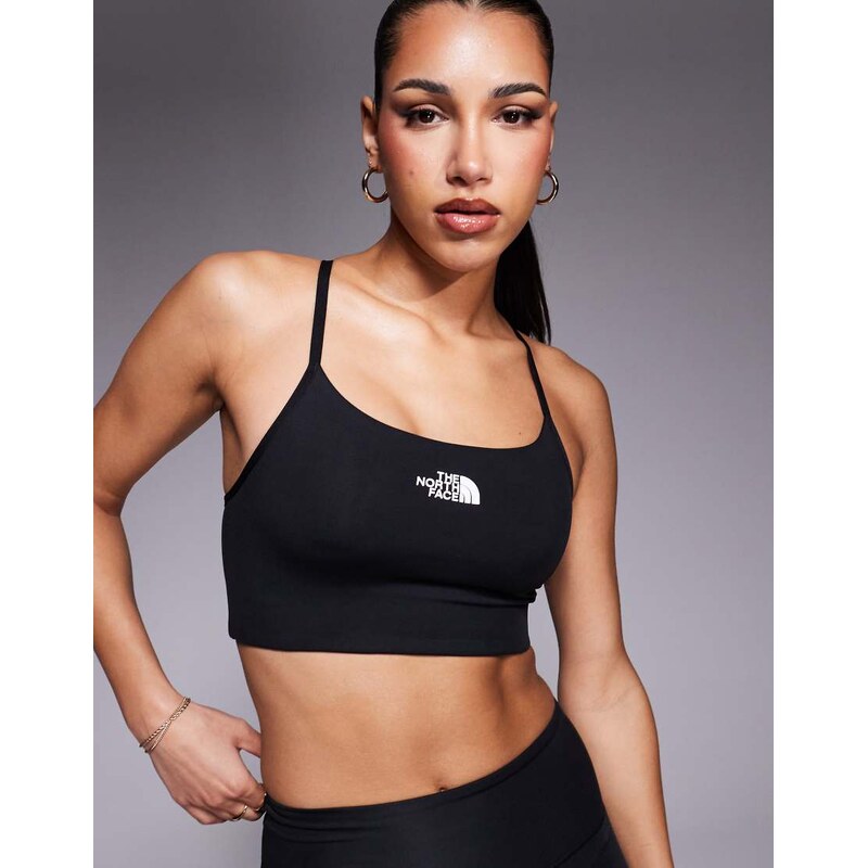 The North Face Flex logo low support bra in black