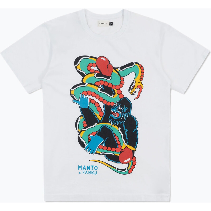 Tričko MANTO X Panku Struggle white