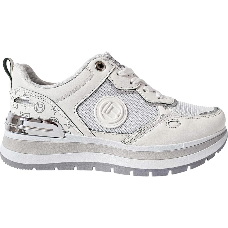Bílé Tenisky Laura Biagiotti Calf White - Silver