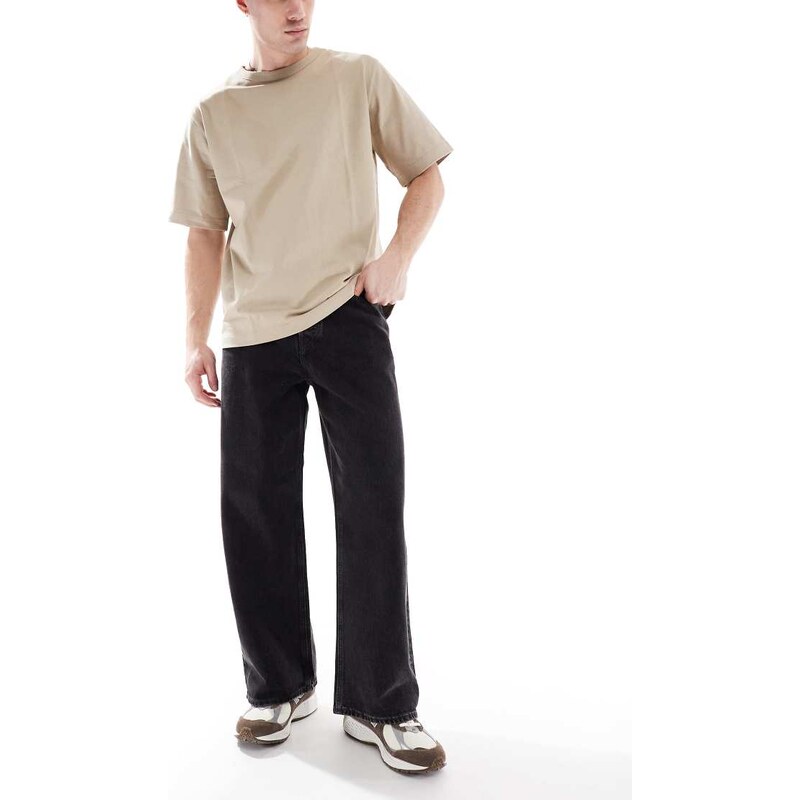 Jack & Jones Dave wide fit jeans in black