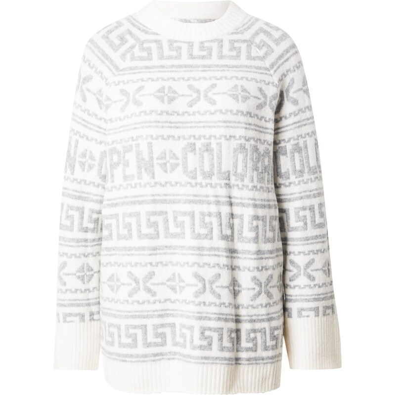 Abercrombie & Fitch Svetr šedá / bílá 109575812
