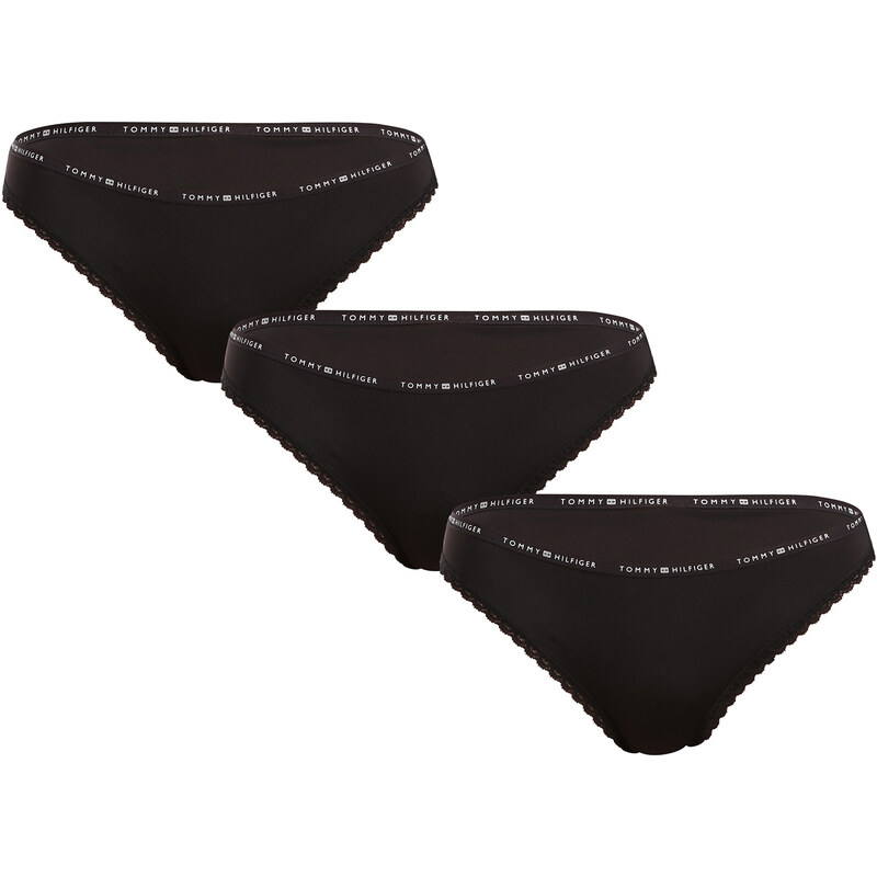 3PACK dámská tanga Tommy Hilfiger černá (UW0UW05882 0V2) 103656392