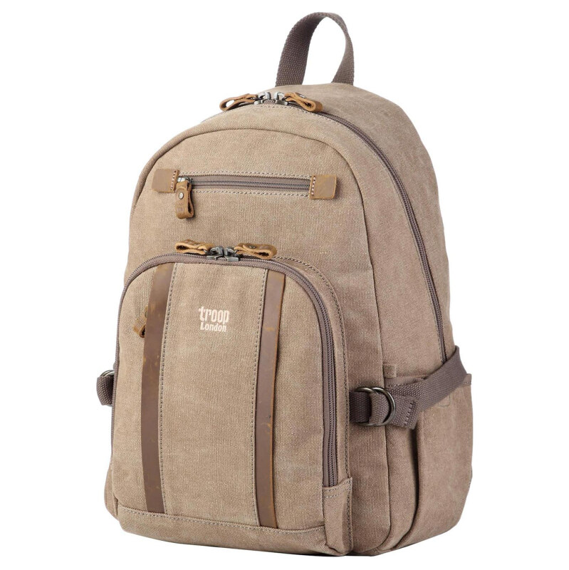 Troop London Značkový středně velký městský batoh hnědý (GTB809)