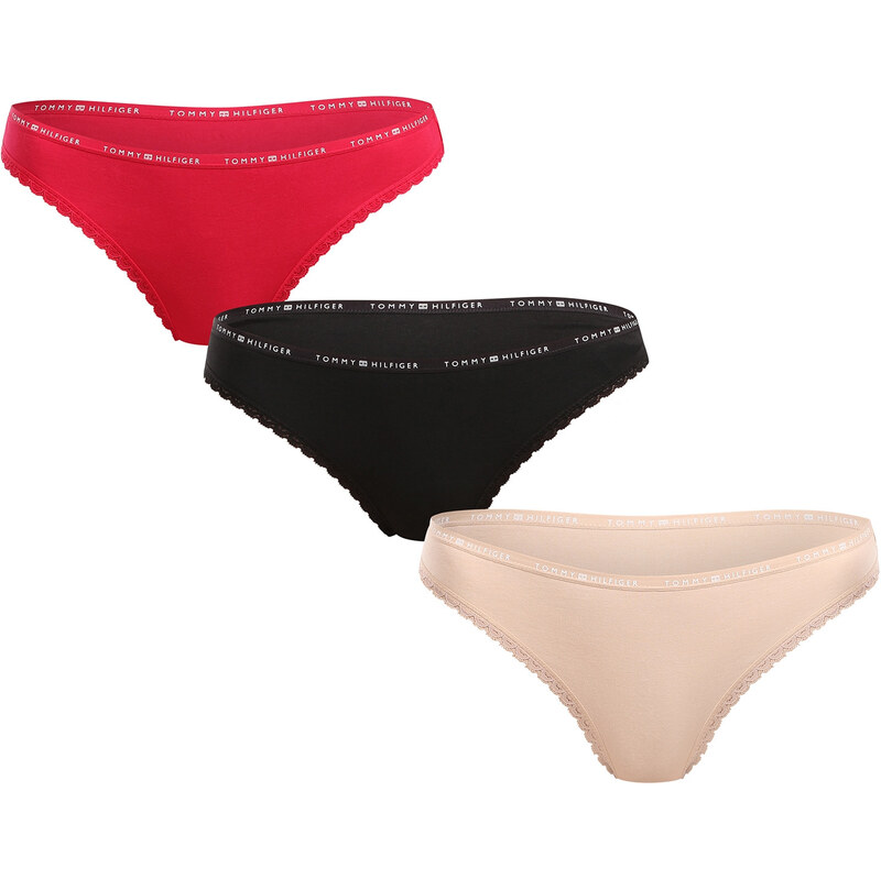 3PACK dámská tanga Tommy Hilfiger vícebarevná (UW0UW05954 0VI) 103656390