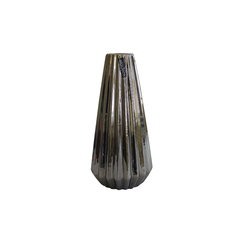 StarDeco Stříbrná váza 25 cm