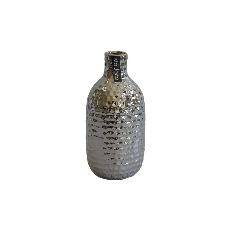 StarDeco Stříbrná váza 20 cm