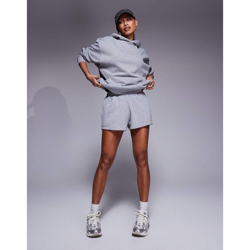 4505 Icon quick dry heavyweight training sweat shorts in grey marl 103661446