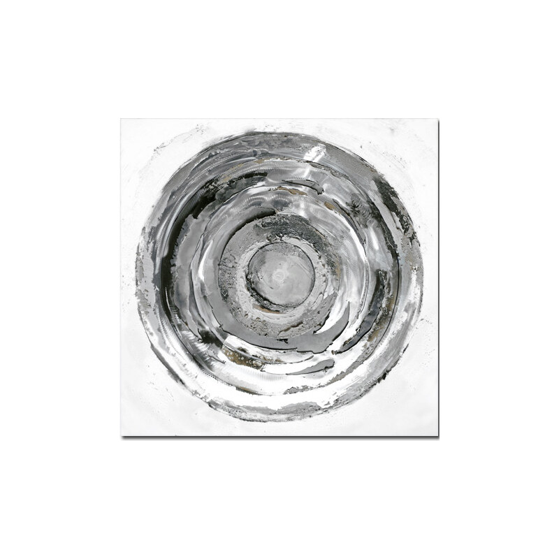 StarDeco (60x60)Silver Ring - Ručně malovaný