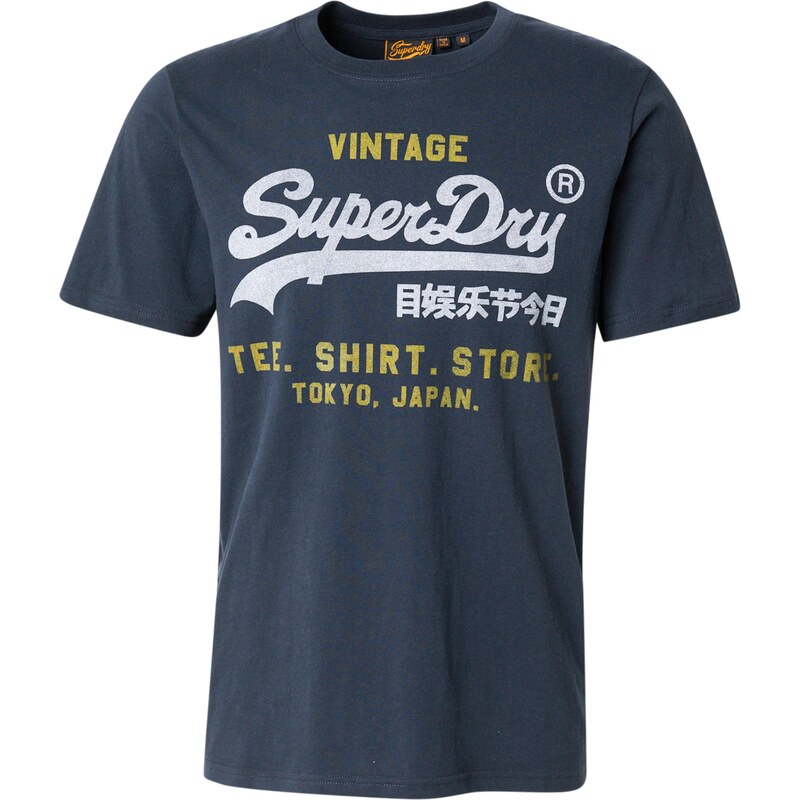 Superdry & Co Tričko Heritage marine modrá / šedá / olivová