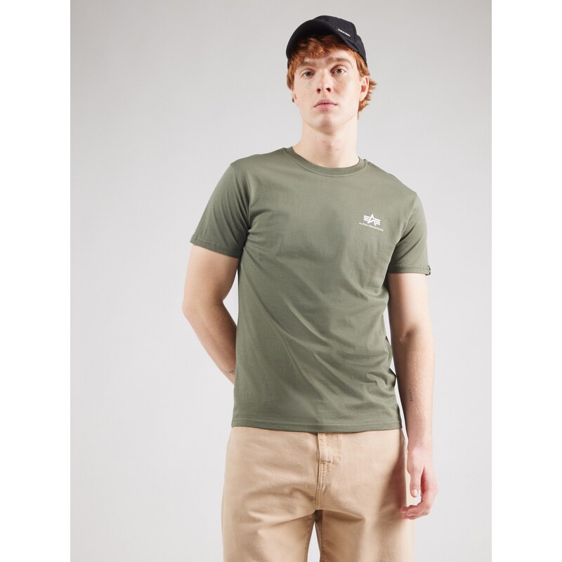 ALPHA INDUSTRIES Tričko olivová / petrolejová