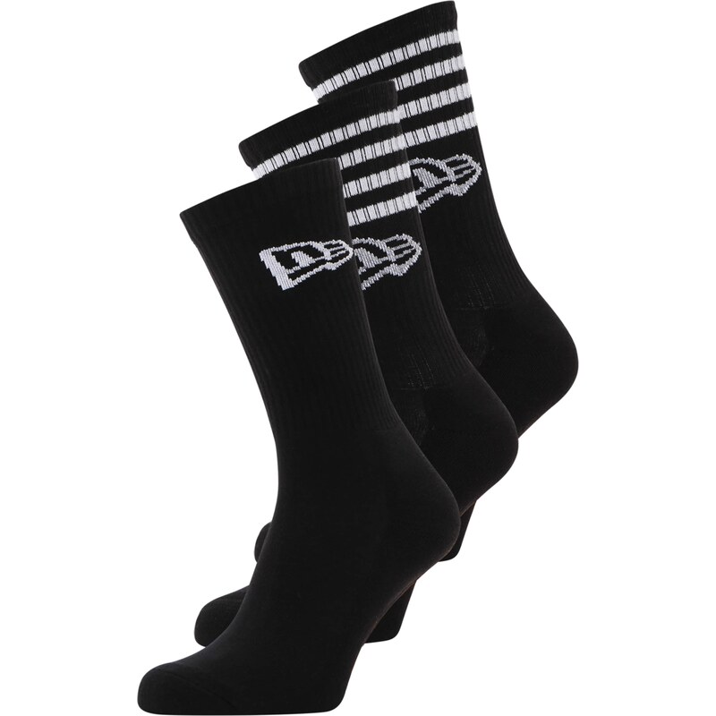 NEW ERA Ponožky černá / bílá