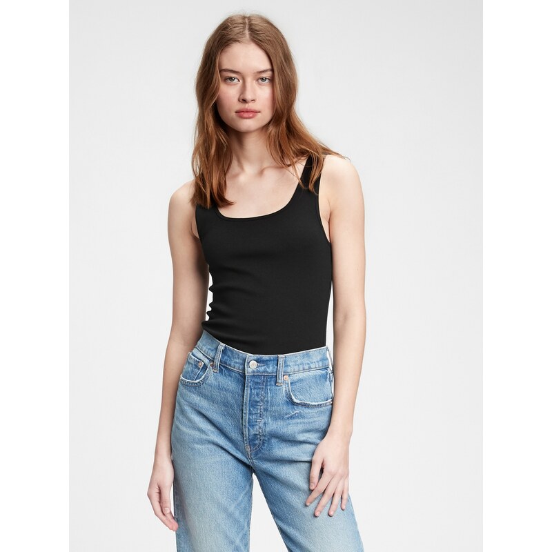 GAP Tílko ribbed tank top - Dámské