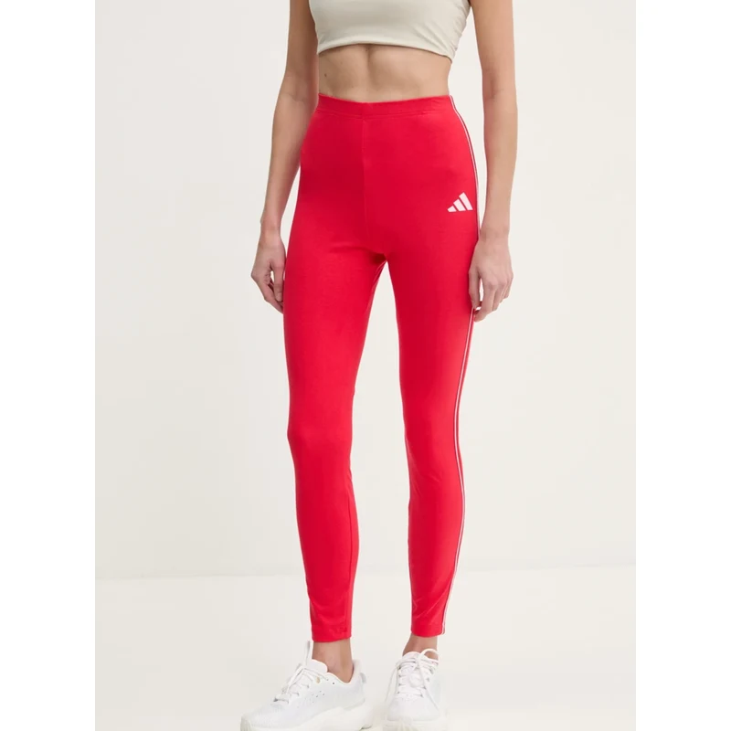 Legíny adidas W CB Color Pop dámské, červená barva, s potiskem, JD5567