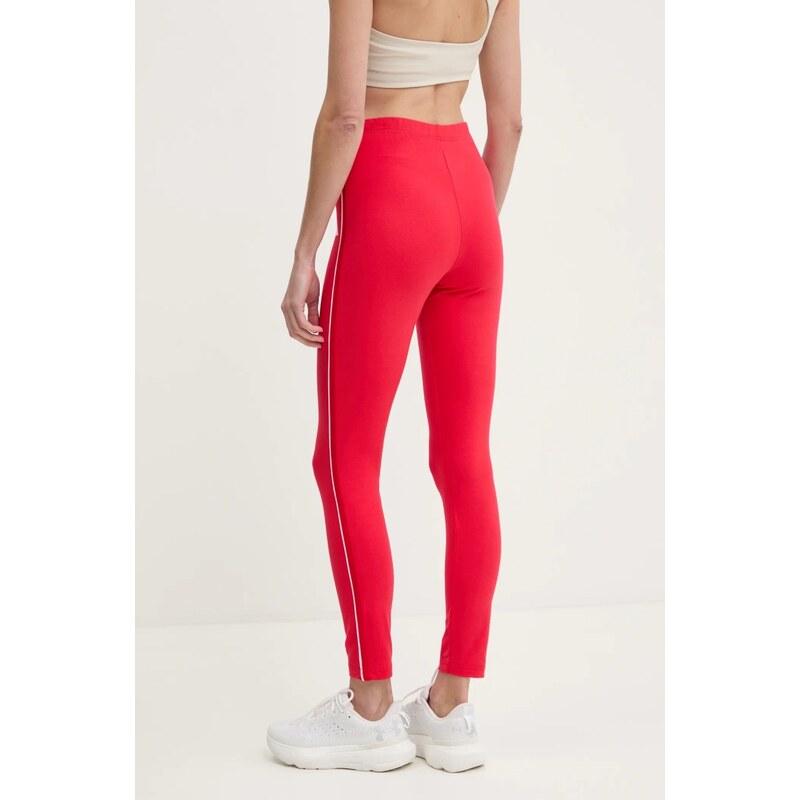 Legíny adidas W CB Color Pop dámské, červená barva, s potiskem, JD5567