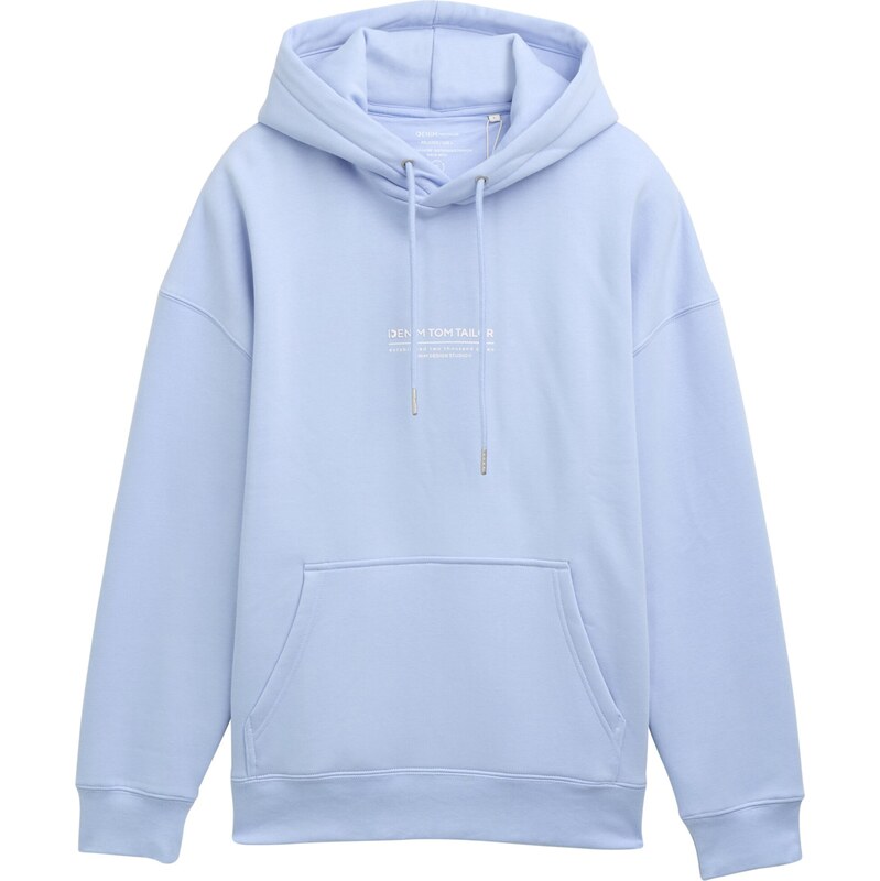 TOM TAILOR DENIM Mikina světlemodrá / bílá