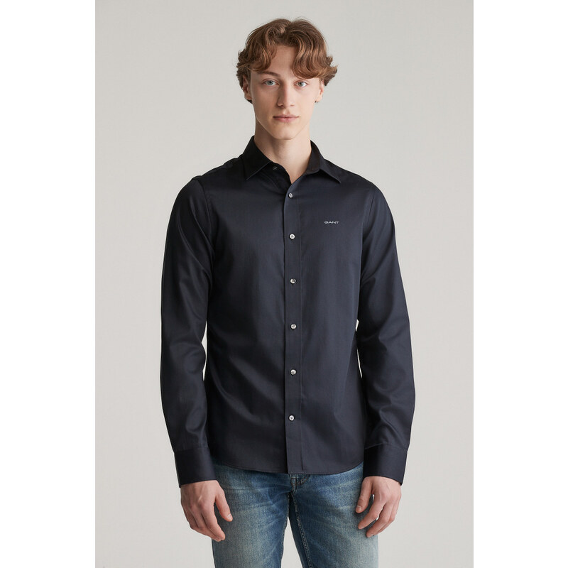 KOŠILE GANT SLIM SATEEN SHIRT BLACK