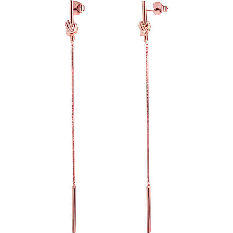 Olivie Stříbrné náušnice UZEL ROSE 9357