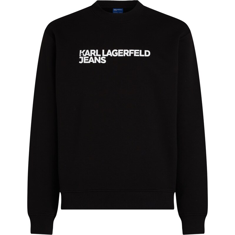 KARL LAGERFELD JEANS Mikina ESSENTIAL černá / bílá