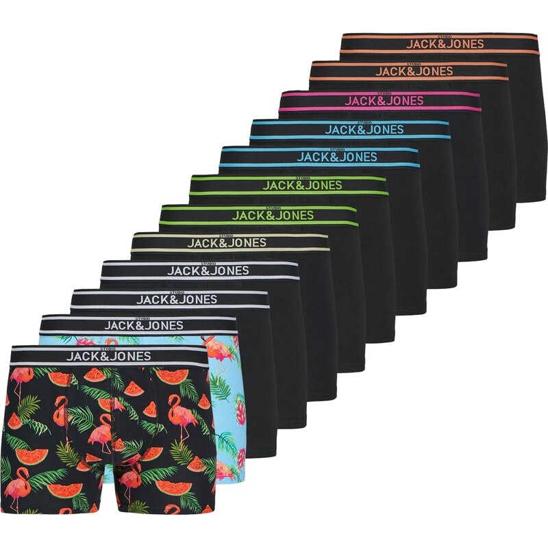 JACK & JONES Boxerky JACWatermelon světlemodrá / oranžová /